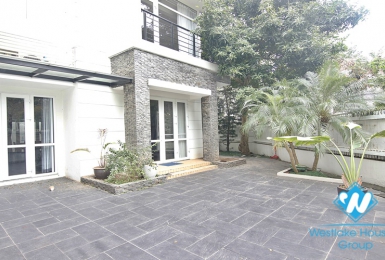 Charming villa with green garden for rent in Ciputra, Tay Ho, Hanoi